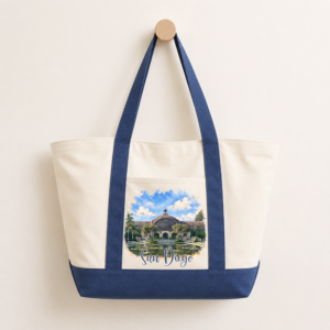 Botanical Building Oversized Zipper Tote