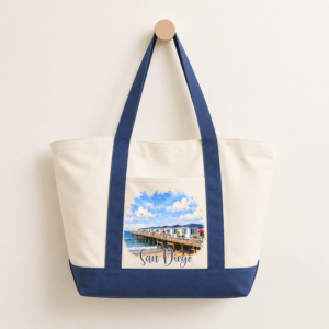 Crystal Pier Oversized Zipper Tote