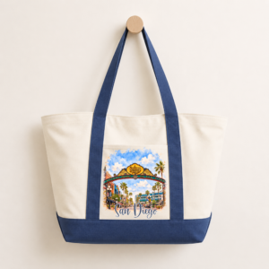 Gaslamp Quarter Oversized Zipper Tote